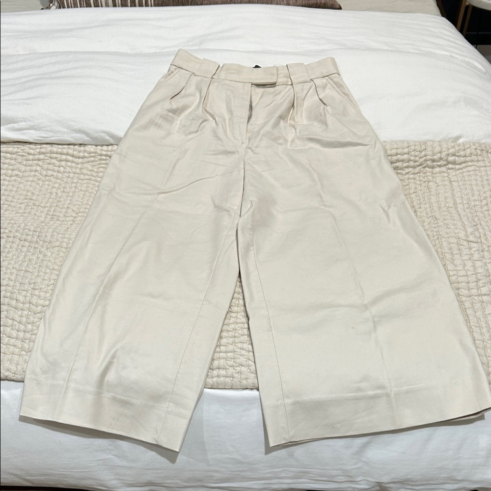 Banana Republic Cream Wide-Leg Trousers